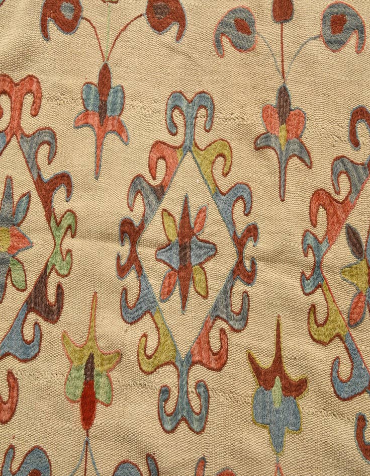 Detail image of 5' 11 x 7' 7  Hand Woven Kilim Suzani Wool Rug