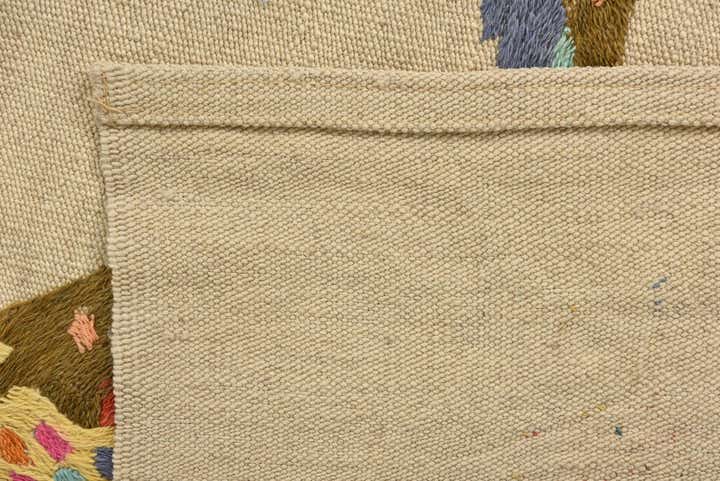 6' 5 x 9' Hand Woven Kilim Suzani Wool Rug