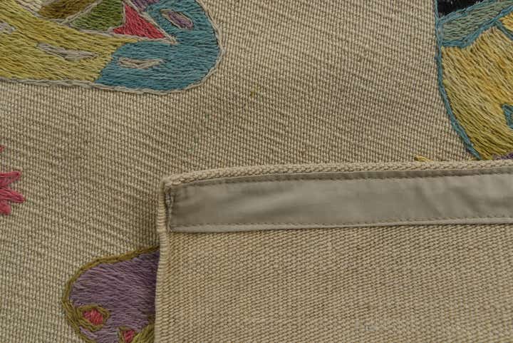 3' 9 x 5' 10 Hand Woven Kilim Suzani Wool Rug