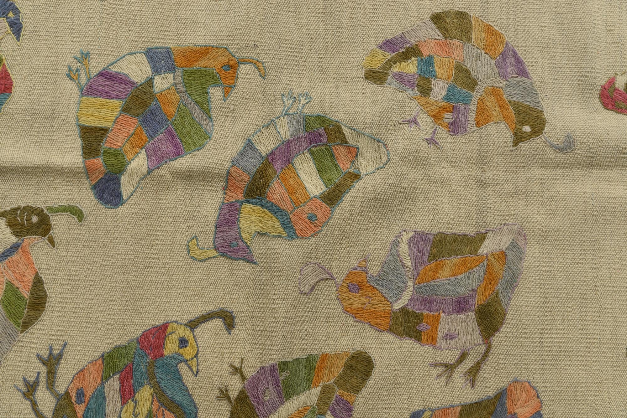 3' 3 x 4' 7 Hand Woven Kilim Suzani Wool Rug
