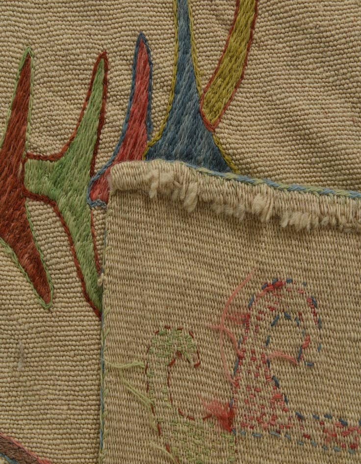 Detail image of 5' 6 x 7' 6  Hand Woven Kilim Suzani Wool Rug