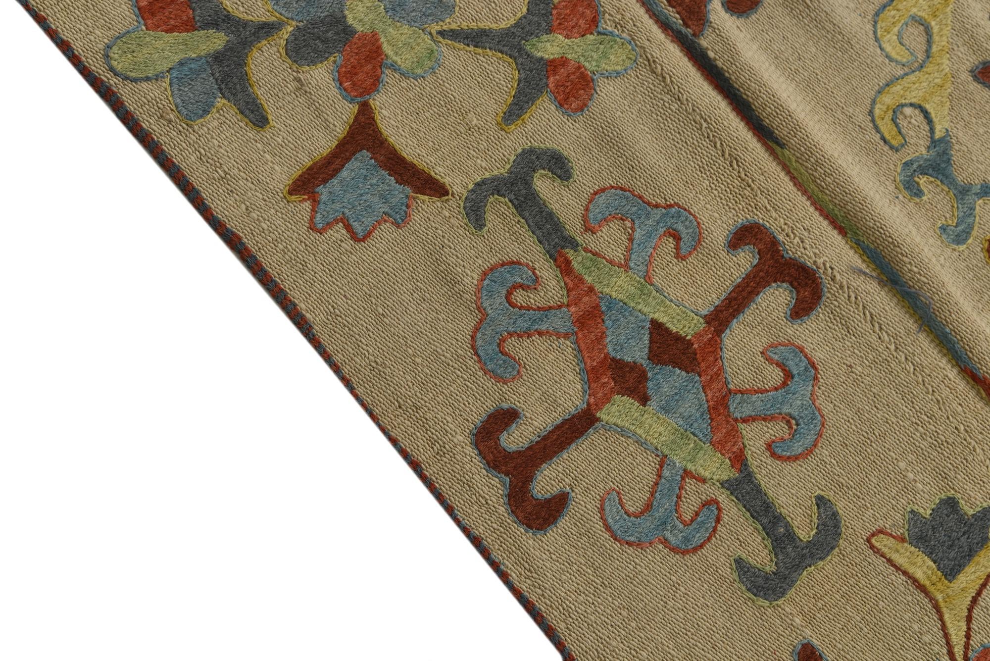 6' x 7' 8 Hand Woven Kilim Suzani Wool Rug