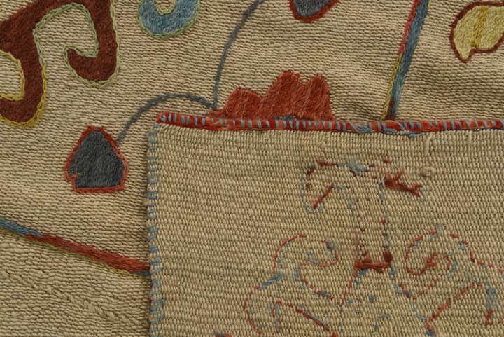 6' x 7' 8 Hand Woven Kilim Suzani Wool Rug