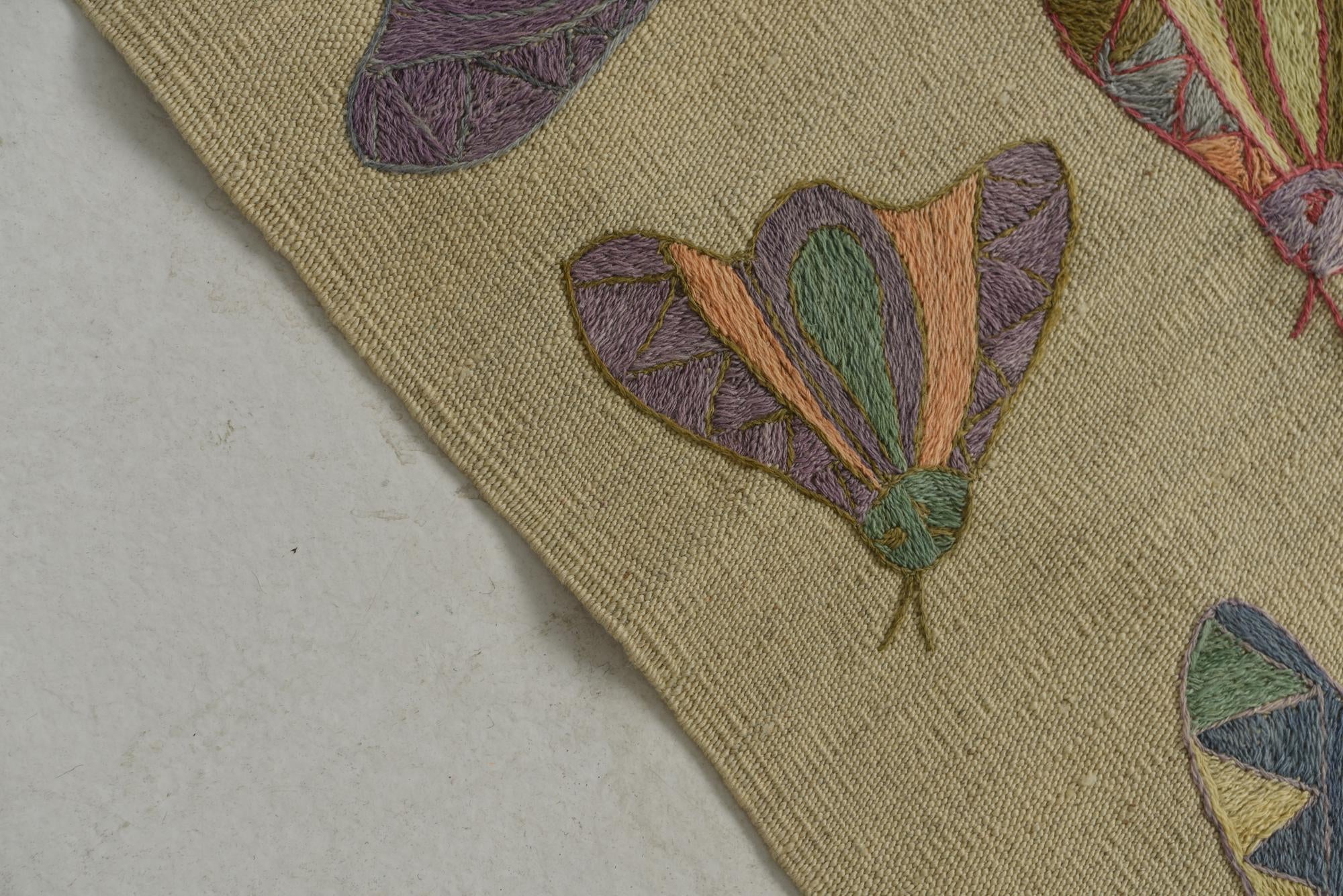 4' 2 x 5' 8 Hand Woven Kilim Suzani Wool Rug