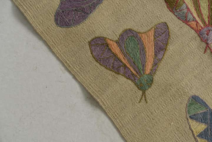 4' 2 x 5' 8 Hand Woven Kilim Suzani Wool Rug