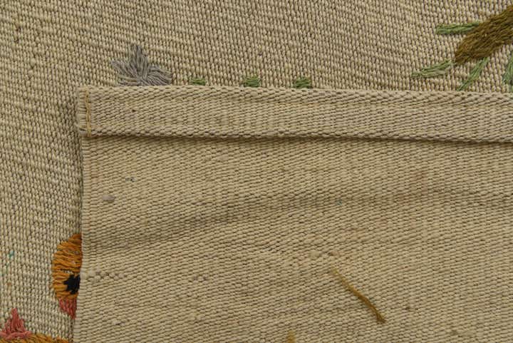 4' 2 x 5' 6 Hand Woven Kilim Suzani Wool Rug