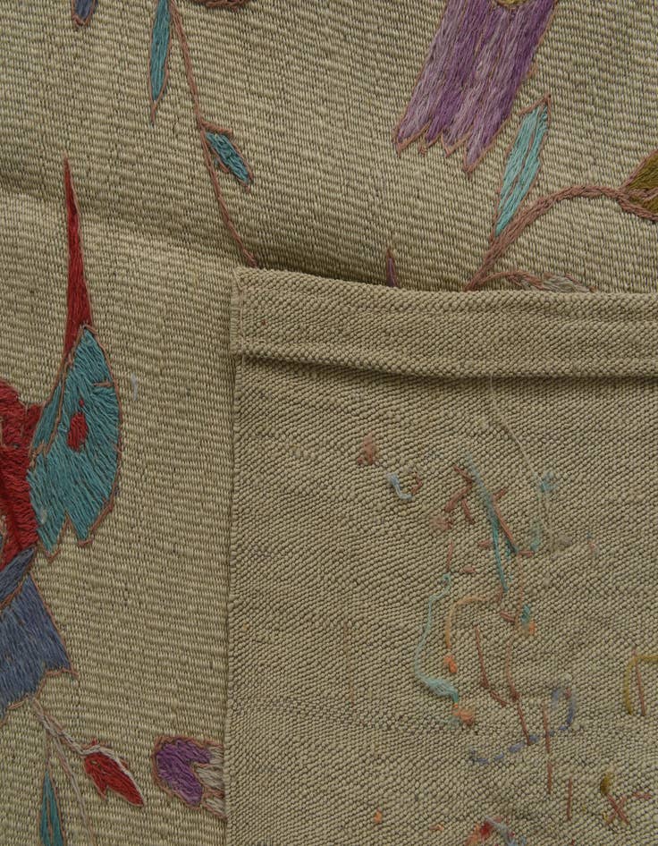 Detail image of 6' 5 x 9' 1  Hand Woven Kilim Suzani Wool Rug