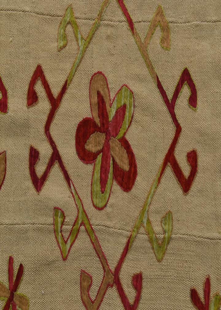 5' 9 x 7' 7 Hand Woven Kilim Suzani Wool Rug