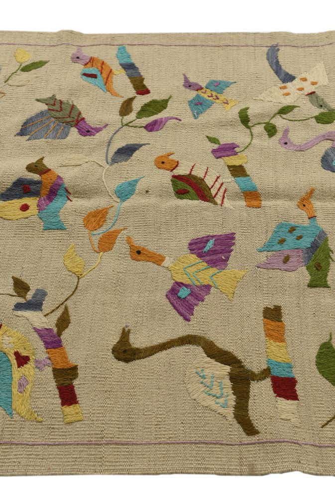 3' 2 x 4' 7 Hand Woven Kilim Suzani Wool Rug