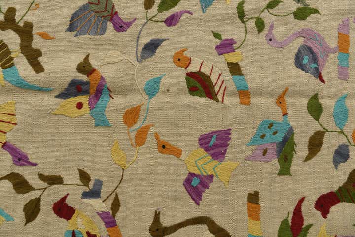 3' 2 x 4' 7 Hand Woven Kilim Suzani Wool Rug