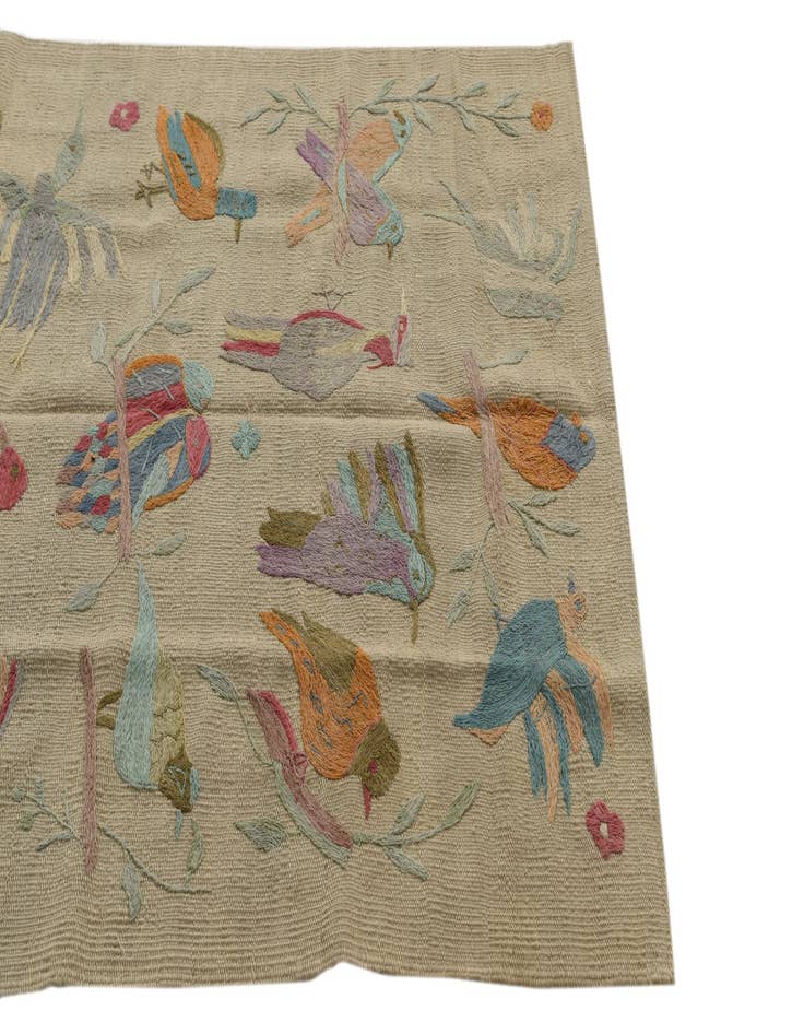 Detail image of 3' 1 x 4' 7  Hand Woven Kilim Suzani Wool Rug