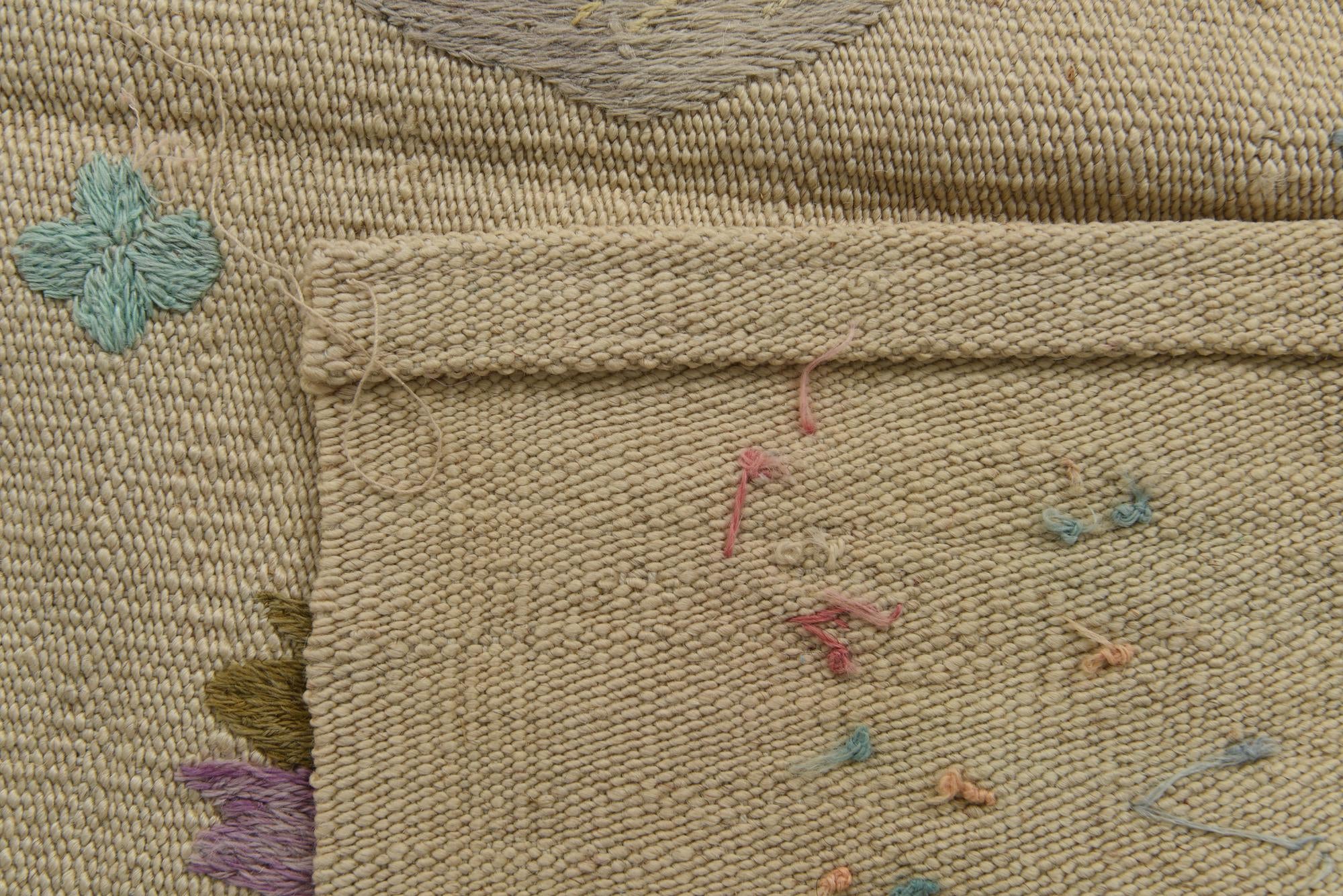 3' 1 x 4' 7 Hand Woven Kilim Suzani Wool Rug