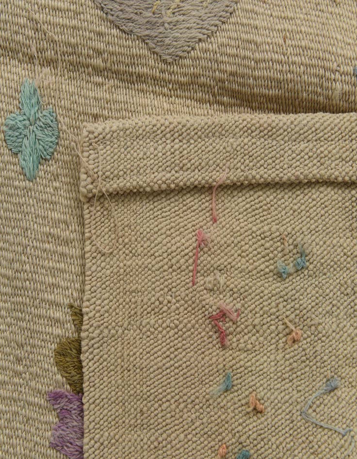 Detail image of 3' 1 x 4' 7  Hand Woven Kilim Suzani Wool Rug