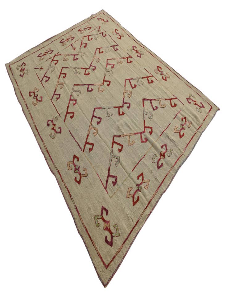 Detail image of 5' 10 x 7' 3  Hand Woven Kilim Suzani Wool Rug