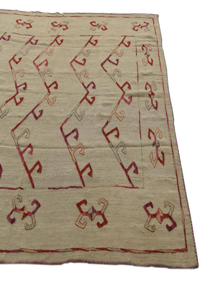 Detail image of 5' 10 x 7' 3  Hand Woven Kilim Suzani Wool Rug