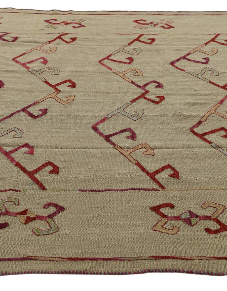 Detail image of 5' 10 x 7' 3  Hand Woven Kilim Suzani Wool Rug
