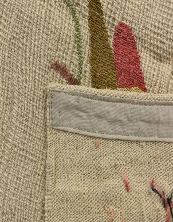 Detail image of 4' 2 x 5' 7  Hand Woven Kilim Suzani Wool Rug