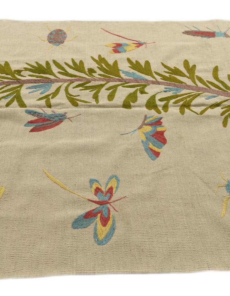 Detail image of 5' x 6' 6  Hand Woven Kilim Suzani Wool Rug