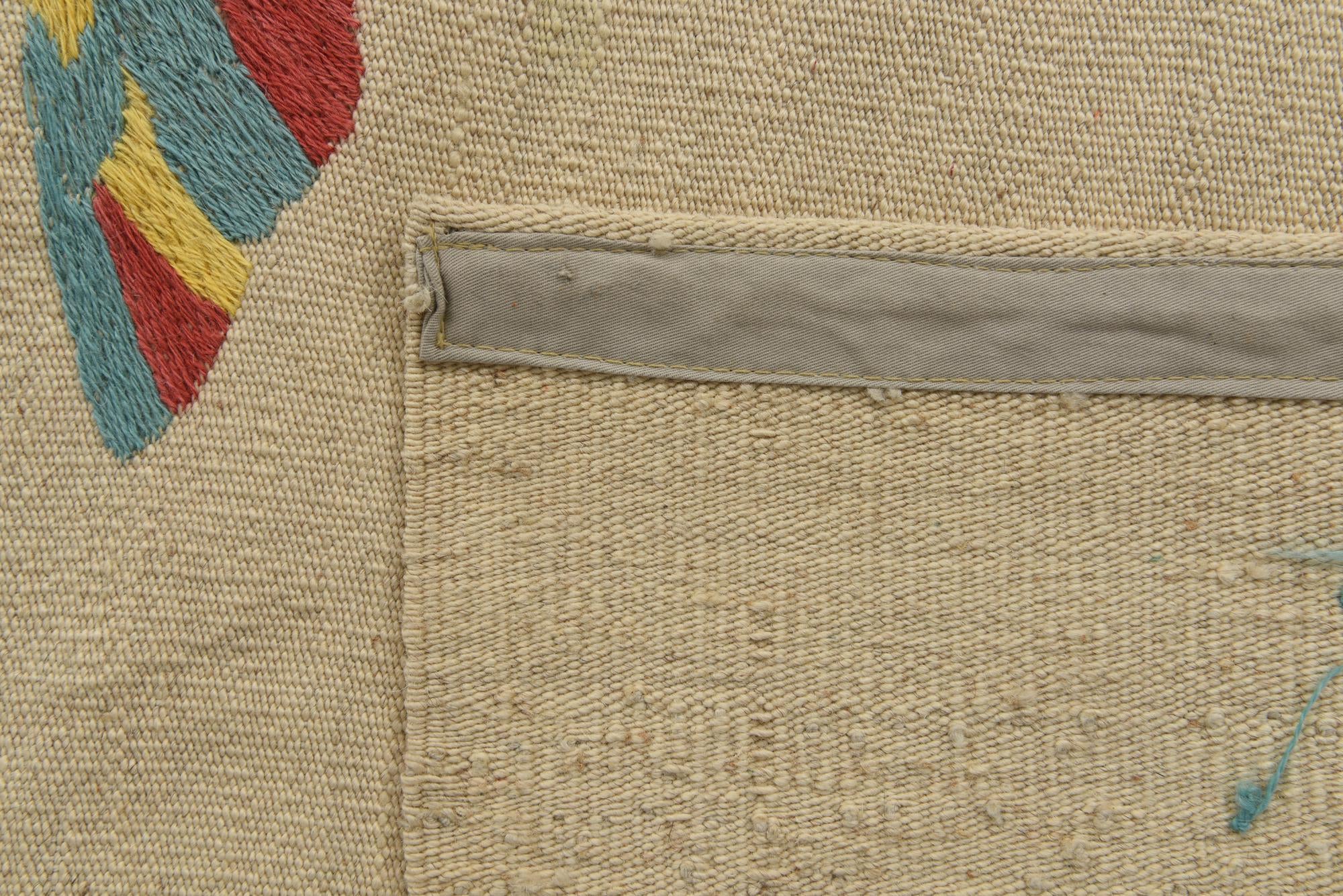 5' x 6' 6 Hand Woven Kilim Suzani Wool Rug