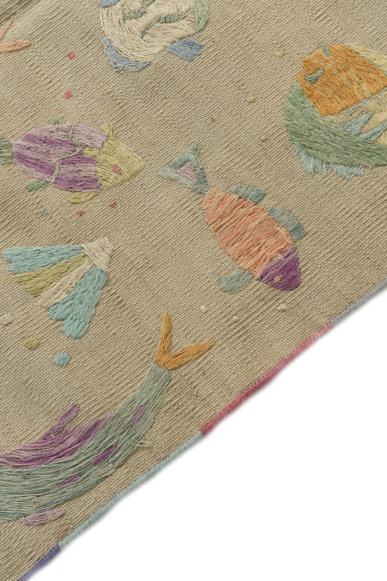 3' 2 x 4' 6 Hand Woven Kilim Suzani Wool Rug