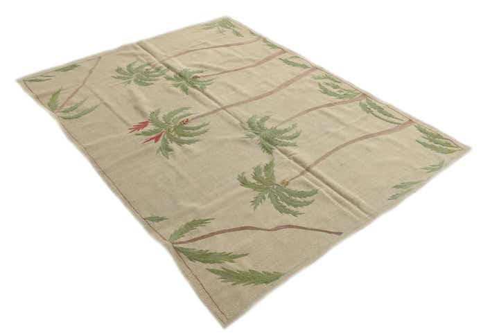 5' x 6' 6 Hand Woven Kilim Suzani Wool Rug