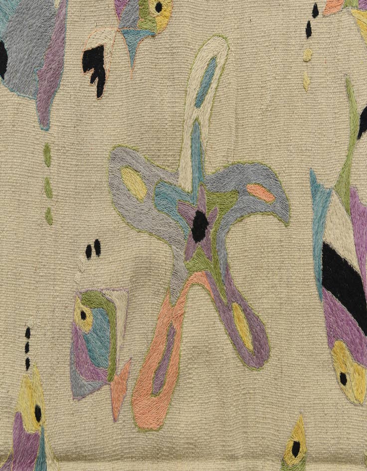 Detail image of 5' 9 x 7' 3  Hand Woven Kilim Suzani Wool Rug