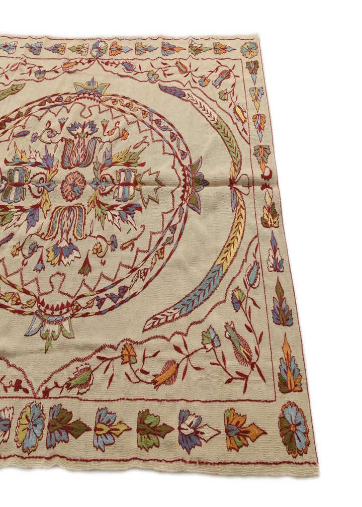 5' 8 x 7' 10 Hand Woven Kilim Suzani Wool Rug