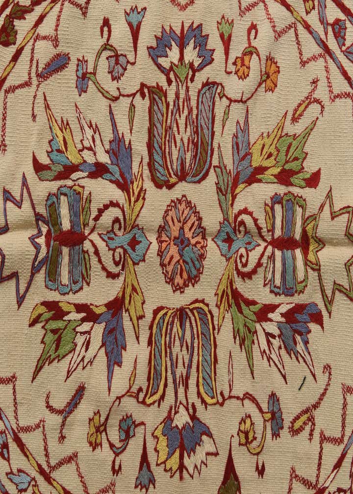 5' 8 x 7' 10 Hand Woven Kilim Suzani Wool Rug