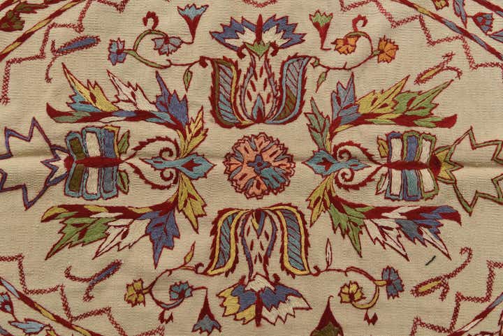 5' 8 x 7' 10 Hand Woven Kilim Suzani Wool Rug
