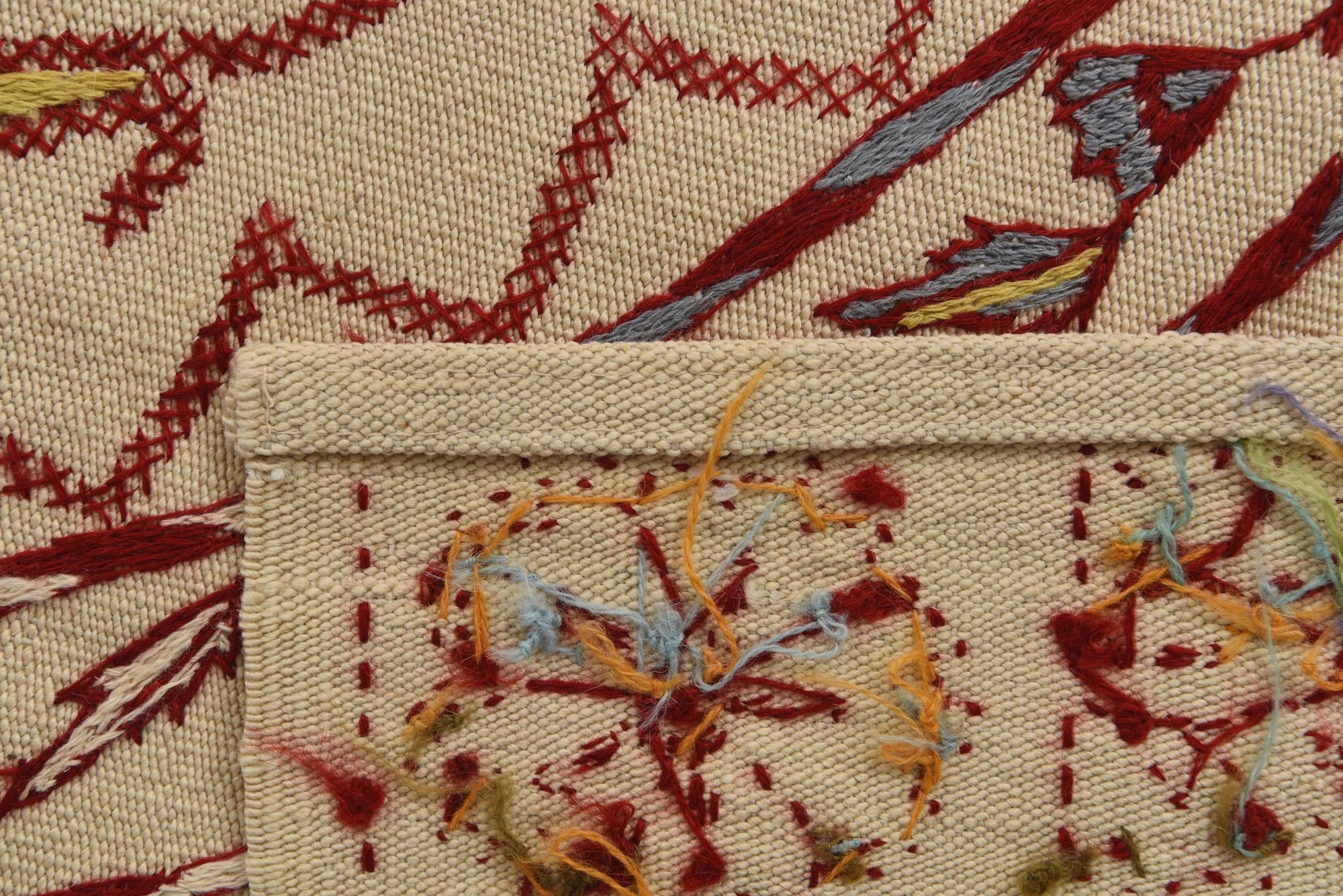 5' 8 x 7' 10 Hand Woven Kilim Suzani Wool Rug