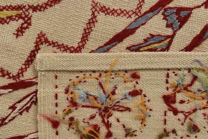 5' 8 x 7' 10 Hand Woven Kilim Suzani Wool Rug