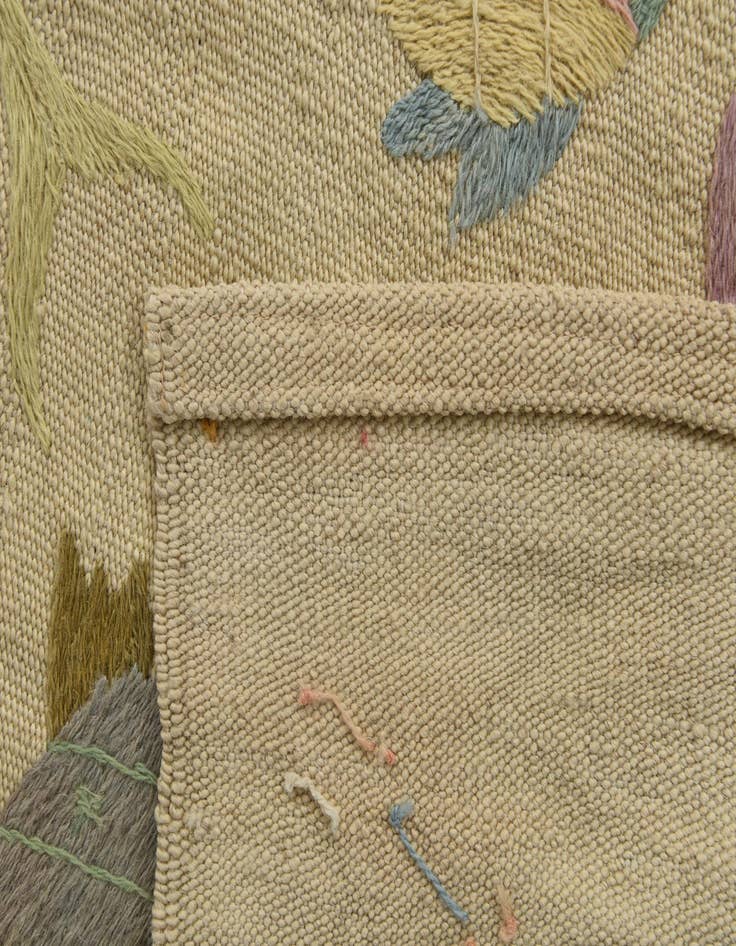 Detail image of 4' 1 x 5' 7  Hand Woven Kilim Suzani Wool Rug