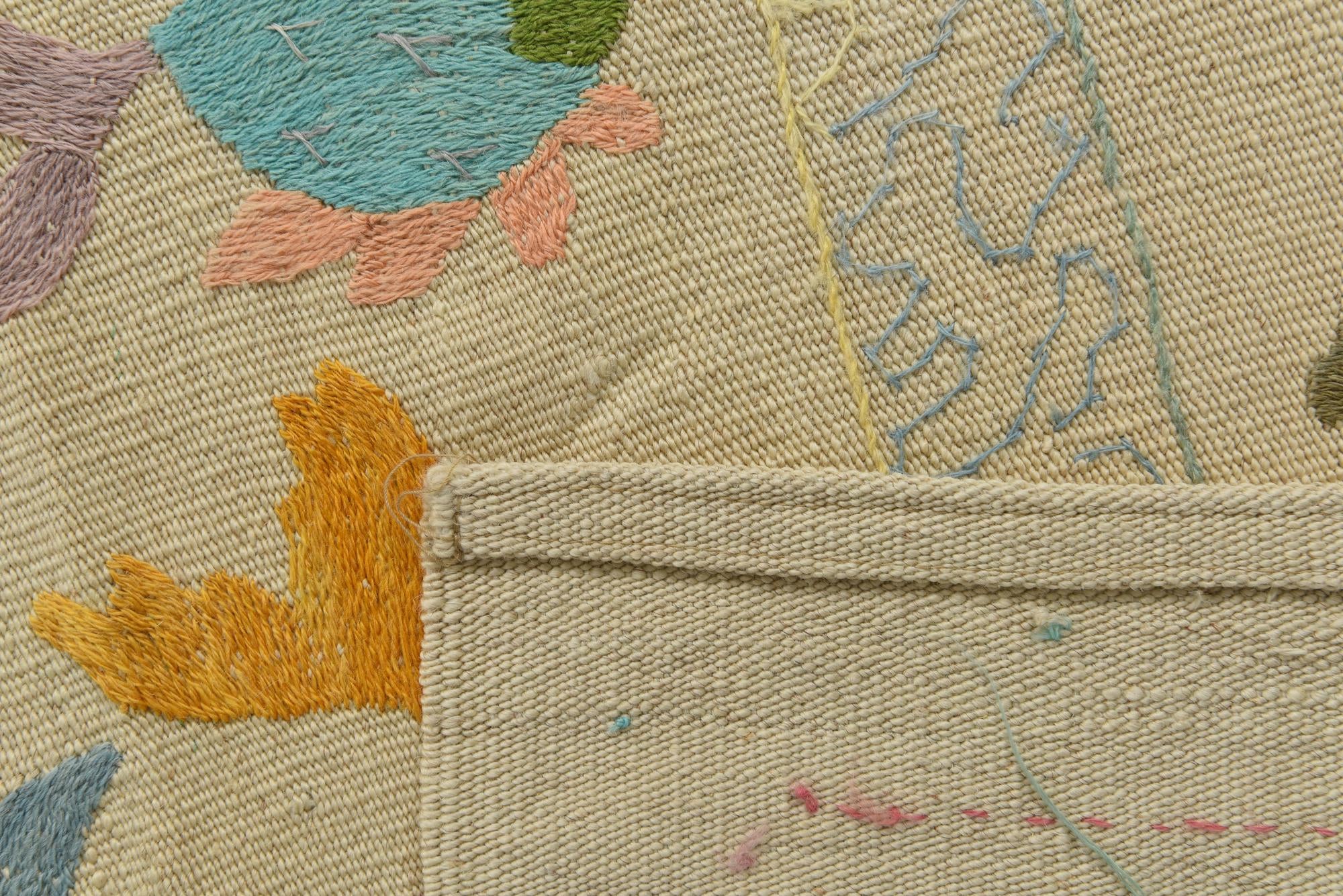 5' 4 x 7' 7 Hand Woven Kilim Suzani Wool Rug