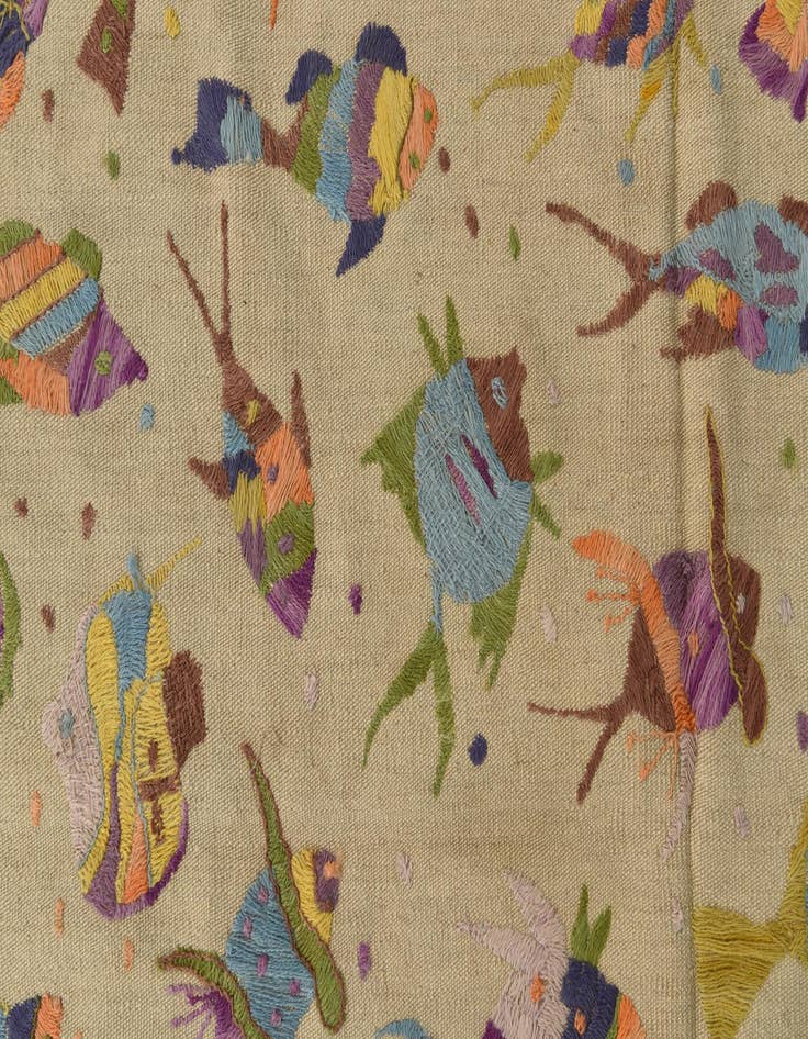 Detail image of 5' 6 x 7' 10  Hand Woven Kilim Suzani Wool Rug