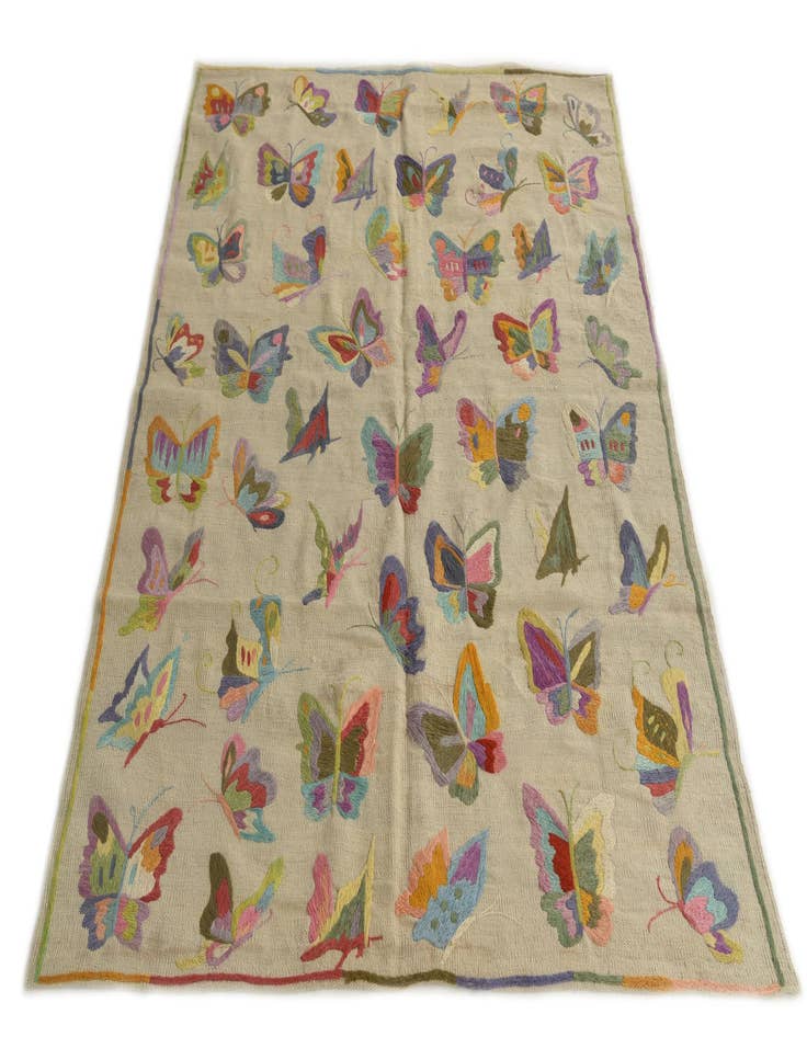 Detail image of 4' 9 x 6' 2  Hand Woven Kilim Suzani Wool Rug