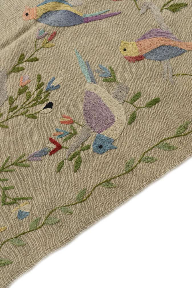 6' 9 x 9' Hand Woven Kilim Suzani Wool Rug