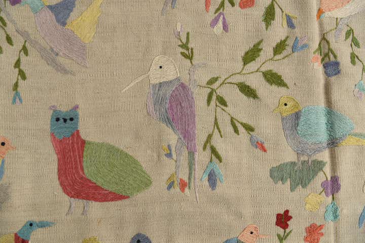 6' 9 x 9' Hand Woven Kilim Suzani Wool Rug