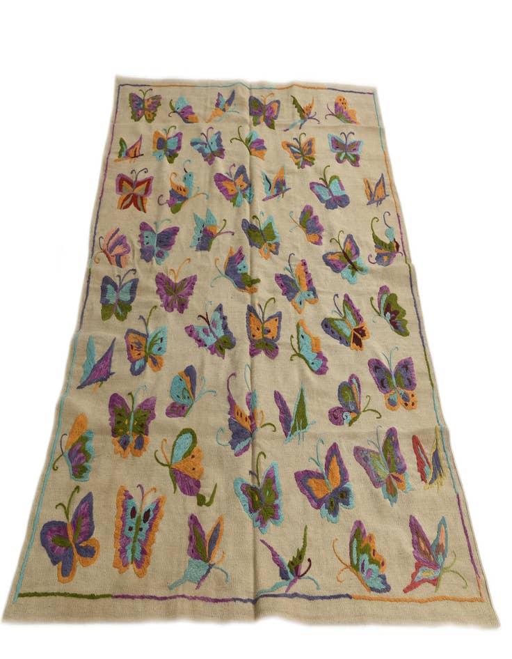 Detail image of 4' 9 x 6' 2  Hand Woven Kilim Suzani Wool Rug