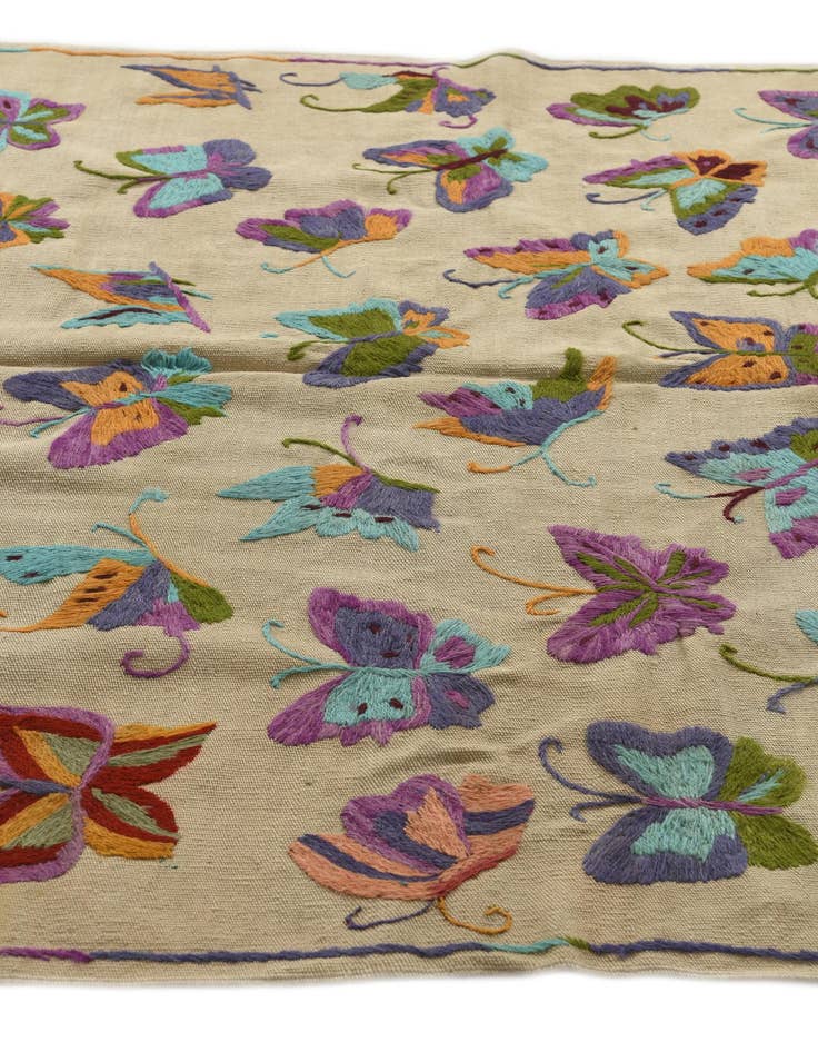 Detail image of 4' 9 x 6' 2  Hand Woven Kilim Suzani Wool Rug