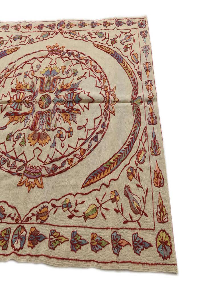5' 5 x 7' 4 Hand Woven Kilim Suzani Wool Rug