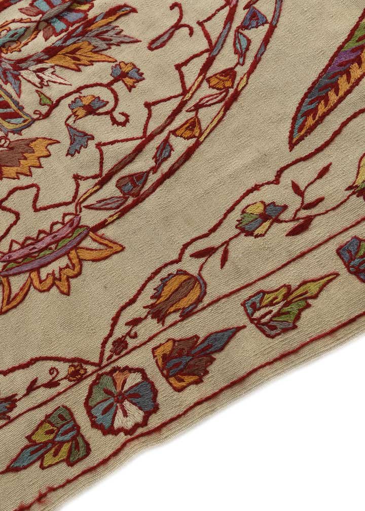 5' 5 x 7' 4 Hand Woven Kilim Suzani Wool Rug