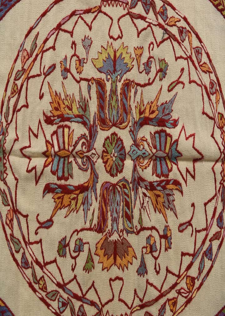 5' 5 x 7' 4 Hand Woven Kilim Suzani Wool Rug