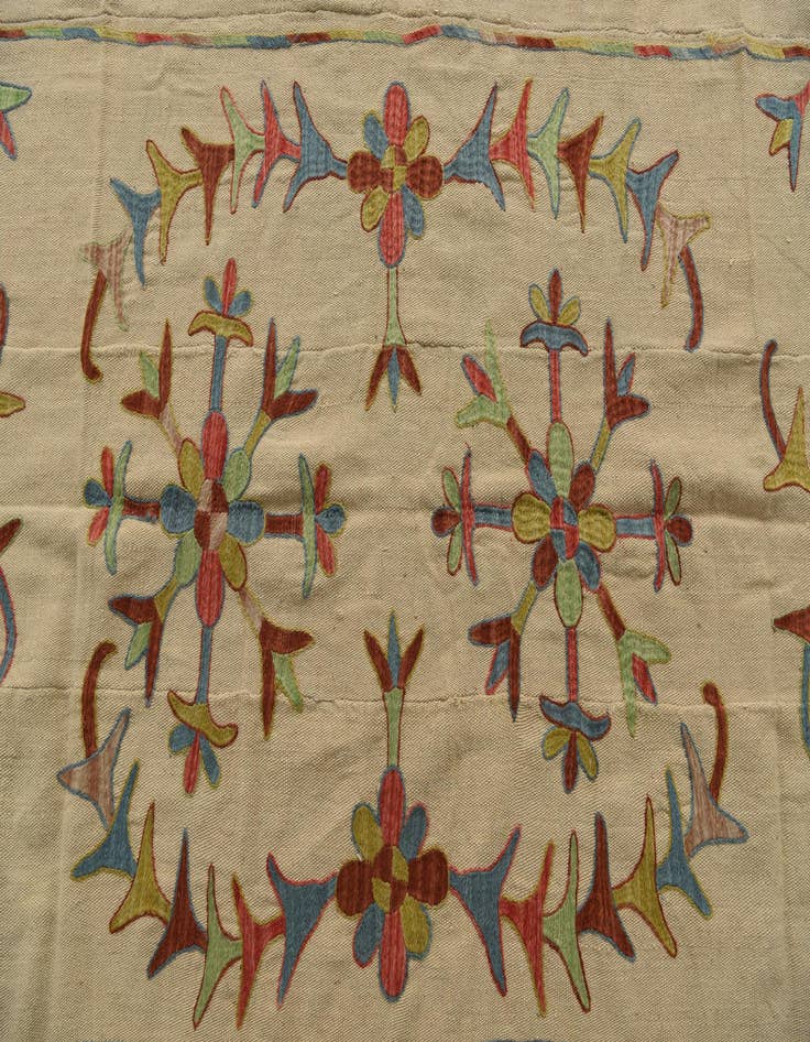 Detail image of 5' 5 x 7' 10  Hand Woven Kilim Suzani Wool Rug