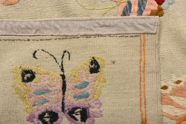 6' 9 x 9' 2 Hand Woven Kilim Suzani Wool Rug