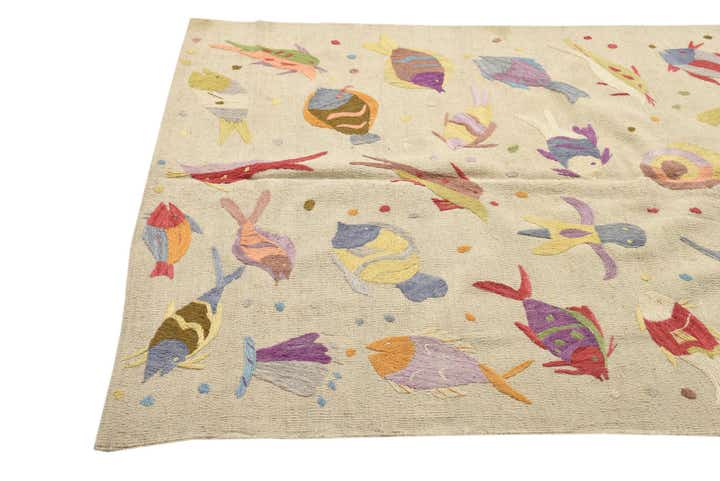 120cm x 170cm Tejido a mano Kilim Suzani Alfombra Lana