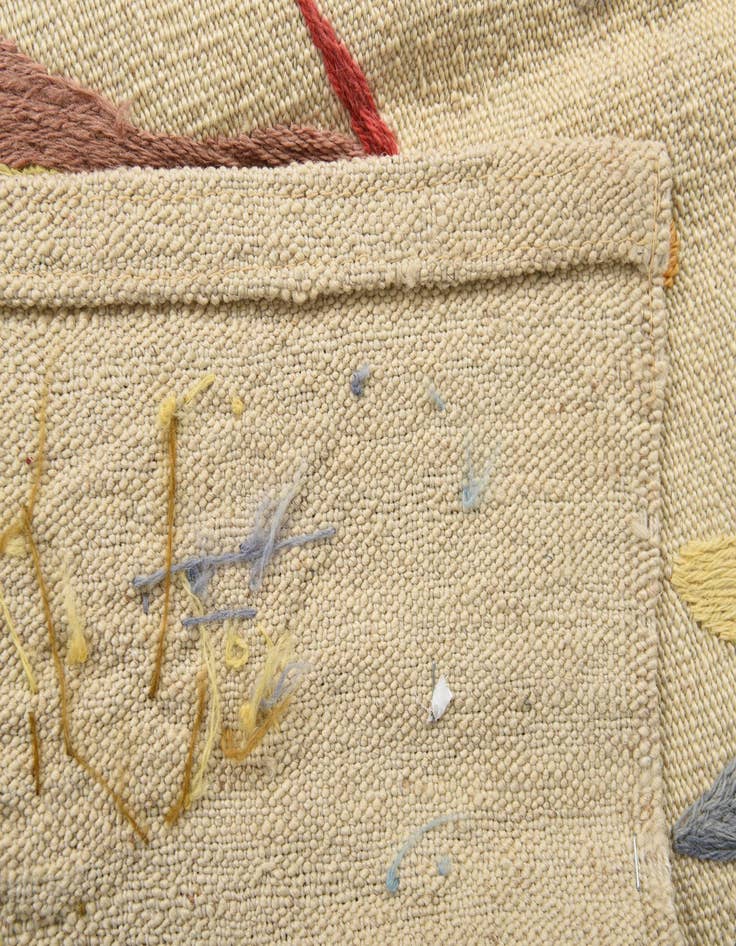 Detail image of 4' x 5' 6  Hand Woven Kilim Suzani Wool Rug