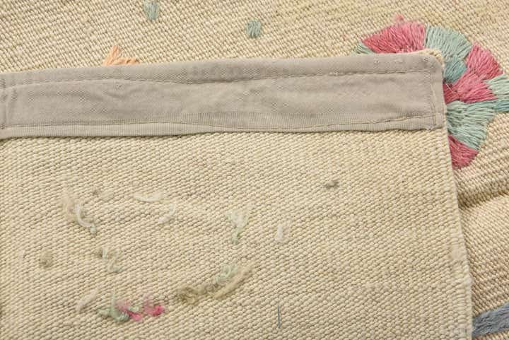 3' 2 x 4' 10 Hand Woven Kilim Suzani Wool Rug