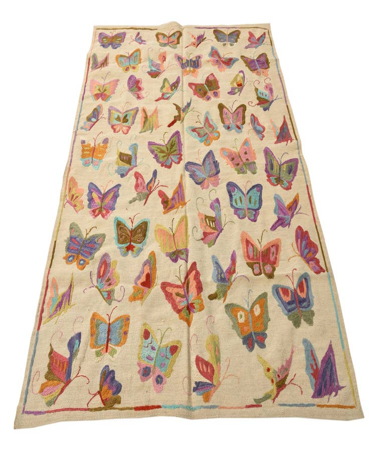 Detail image of 4' 10 x 6' 5  Hand Woven Kilim Suzani Wool Rug