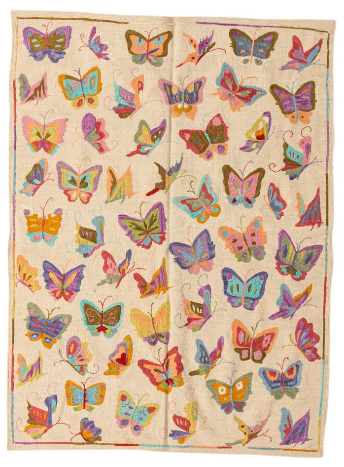 Vue détaillée : 145cm x 195cm Tissé à la main Kilim Suzani Tapis Laine