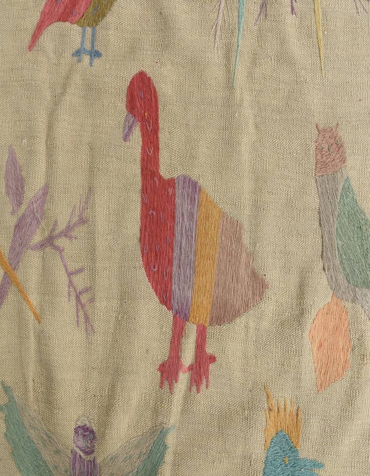 Detail image of 7' 10 x 9' 3  Hand Woven Kilim Suzani Wool Rug